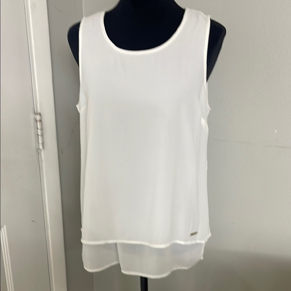 White Sleeveless Top